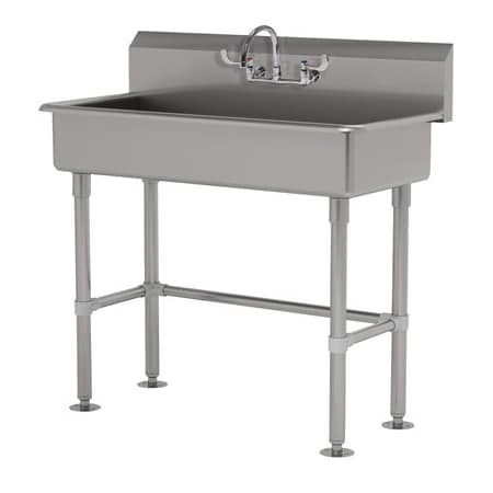 Advance Tabco 6 Deep ADA NSF 16 Ga. 304 SS Floor Mt Sink - Faucet Included FC-FM-1-ADA-F